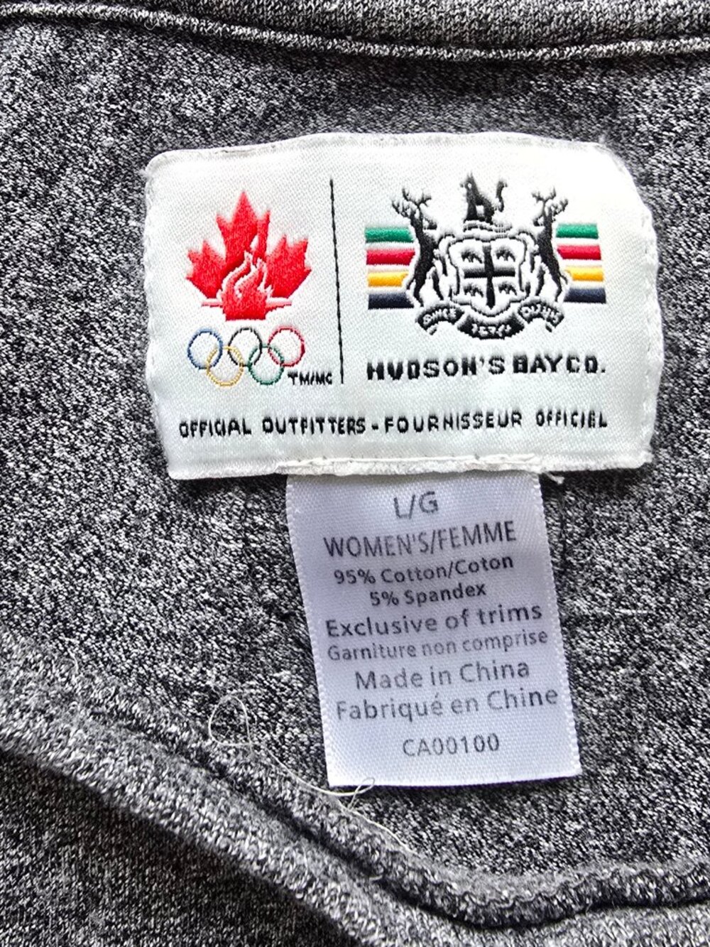 Vtg Team Canada Olympics "CANUCK" Graphic T-Shirt - Women's Large - Hudson Bay - Picture 3 of 6